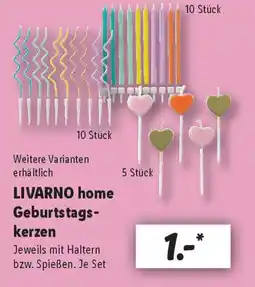 Lidl LIVARNO home Geburtstags- kerzen Angebot