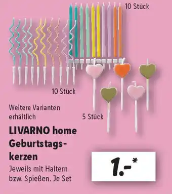 Lidl LIVARNO home Geburtstags- kerzen Angebot