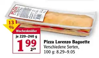 Globus Pizza Lorenzo Baguette 220-240g Angebot