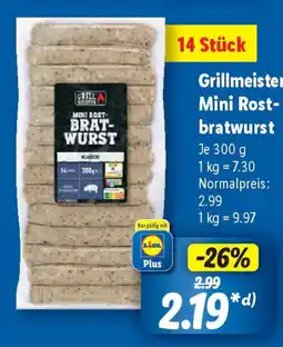 Lidl Grillmeister Mini Rost- bratwurst Angebot