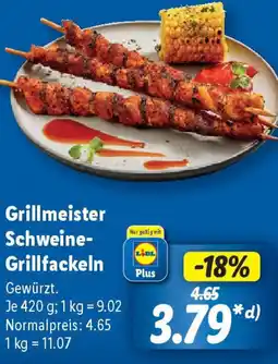 Lidl Grillmeister Schweine- Grillfackeln Angebot