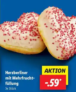Lidl Herzberliner mit Mehrfrucht- füllung Angebot