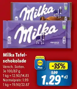 Lidl Milka Tafel- schokolade Angebot