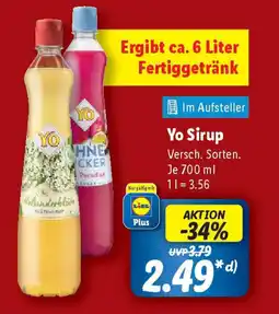 Lidl Yo Sirup Angebot