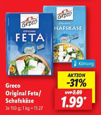 Lidl Greco Original Feta/ Schafskäse Angebot