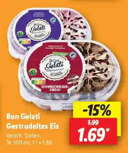 Lidl Bon Gelati Gestrudeltes Eis Angebot