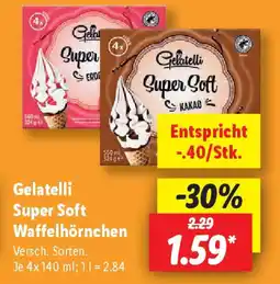 Lidl Gelatelli Super Soft Waffelhörnchen Angebot