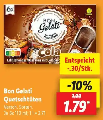 Lidl Bon Gelati Quetschtüten Angebot