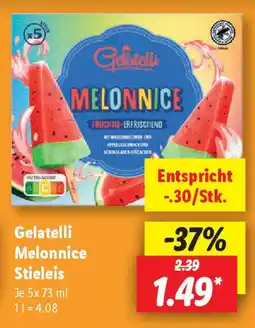 Lidl Gelatelli Melonnice Stieleis Angebot