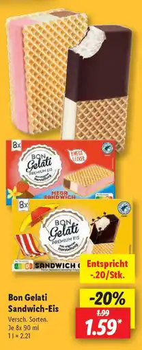 Lidl Bon Gelati Sandwich-Eis Angebot