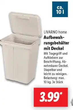 Lidl LIVARNO home Aufbewah- rungsbehälter mit Deckel Angebot