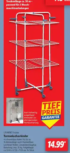 Lidl LIVARNO home Turmwäscheständer Angebot