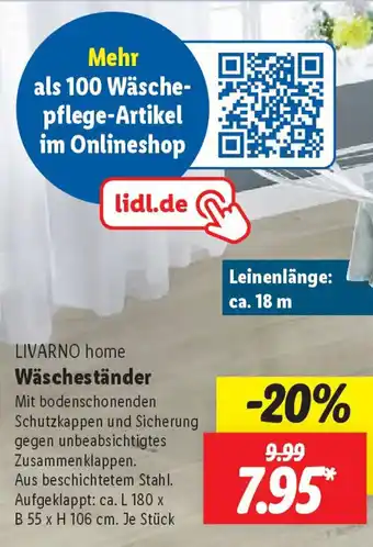 Lidl LIVARNO home Wäscheständer Angebot