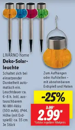 Lidl LIVARNO home Deko-Solar- leuchte Angebot