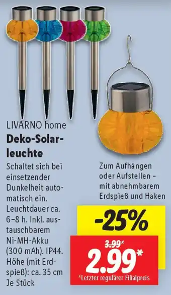 Lidl LIVARNO home Deko-Solar- leuchte Angebot