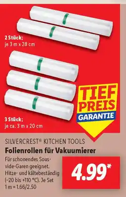 Lidl SILVERCRES KITCHEN TOOLS Folienrollen für Vakuumierer Angebot