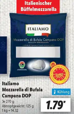 Lidl Italiamo Mozzarella di Bufala Campana DOP Angebot