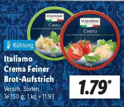 Lidl Italiamo Crema Feiner Brot-Aufstrich Angebot