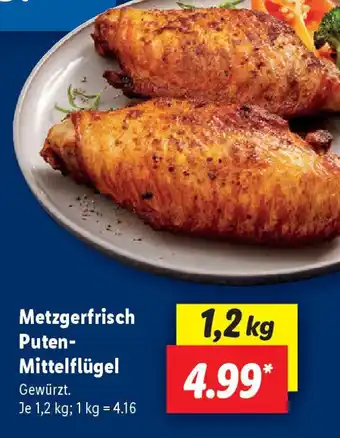 Lidl Metzgerfrisch Puten- Mittelflügel Angebot
