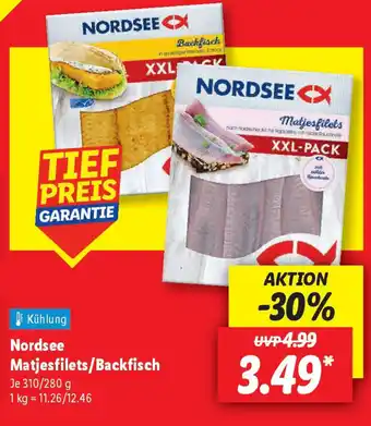 Lidl Nordsee Matjesfilets/Backfisch Angebot