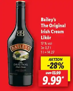 Lidl Bailey's The Original Irish Cream Likör Angebot