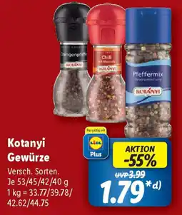 Lidl Kotanyi Gewürze Angebot