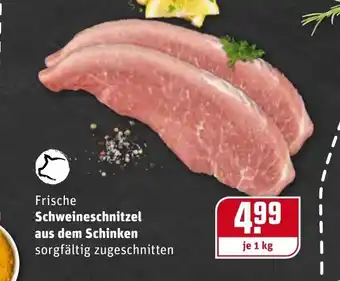 REWE Frische Schweineschnitzel aus dem Schinken 1kg Angebot