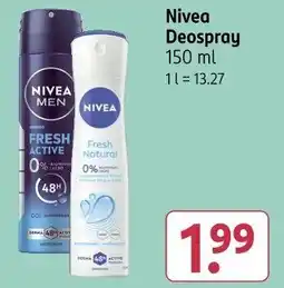 Rossmann Nivea Deospray Angebot