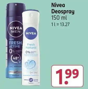 Rossmann Nivea Deospray Angebot