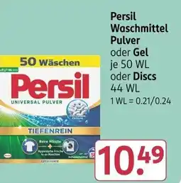 Rossmann Persil Waschmittel Pulver oder Gel oder Discs Angebot