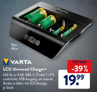 Aldi Süd Varta LCD Universal Charger Angebot