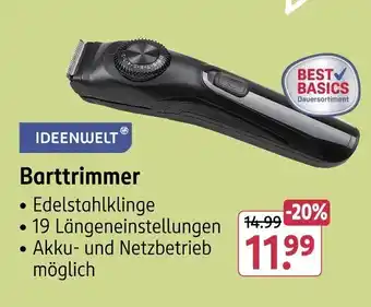 Rossmann IDEENWELT Barttrimmer Angebot