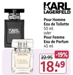 Rossmann KARL LAGERFELD Pour Homme Eau de Toilette oder Pour Femme Eau de Parfum Angebot