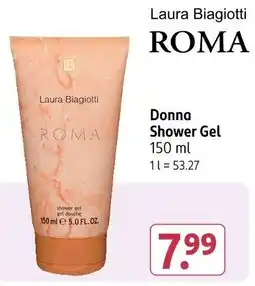 Rossmann Laura Biagiotti ROMA Donna Shower Gel Angebot
