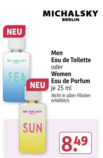 Rossmann Men Eau de Toilette oder Women Eau de Parfum Angebot