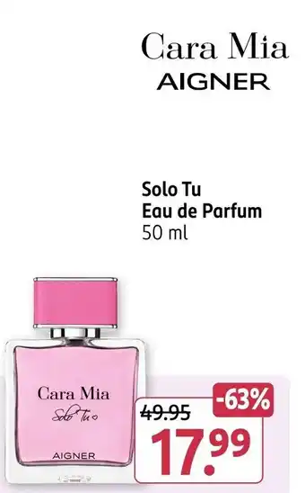 Rossmann Cara Mia AIGNER Solo Tu Eau de Parfum Angebot