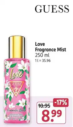 Rossmann GUESS Love Fragrance Mist Angebot