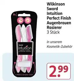 Rossmann Wilkinson Sword Intuition Perfect Finish Augenbrauen Rasierer Angebot