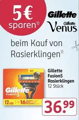 Rossmann Gillette Fusion5 Rasierklingen Angebot