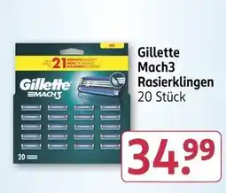 Rossmann Gillette Mach3 Rasierklingen Angebot