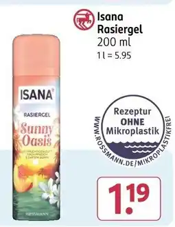 Rossmann Isana Rasiergel Angebot