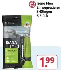 Rossmann Isana Men Einwegrasierer 3-Klingen Angebot
