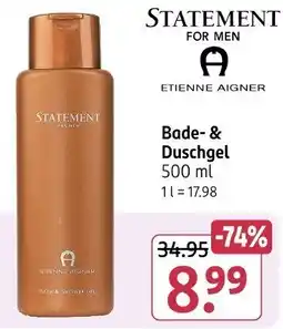 Rossmann STATEMENT FOR MEN Bade- & Duschgel Angebot