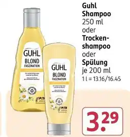 Rossmann Guhl Shampoo oder Trocken- shampoo oder Spülung Angebot