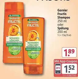 Rossmann Garnier Fructis Shampoo oder Spulung Angebot