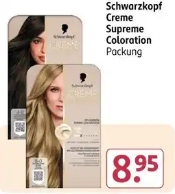 Rossmann Schwarzkopf Creme Supreme Coloration Packung Angebot