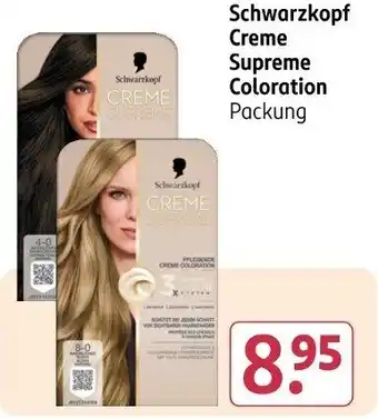 Rossmann Schwarzkopf Creme Supreme Coloration Packung Angebot