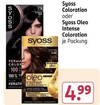 Rossmann Syoss Coloration oder Syoss Oleo Intense Coloration Angebot