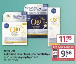 Rossmann Nivea Q10 Anti-Falten Power Tages- oder Nachtpflege oder Augenpflege Angebot