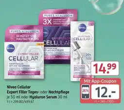 Rossmann Nivea Cellular Expert Filler Tages- oder Nachtpflege oder Hyaluron Serum Angebot